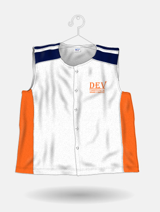 White + Orange + Navy Blue