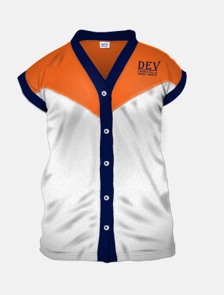White + Orange + Navy Blue
