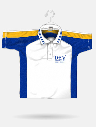 White + Royal Blue + Golden Yellow