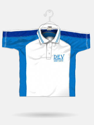 White + Turkish Blue + Royal Blue