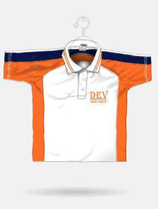 White + Orange + Navy Blue